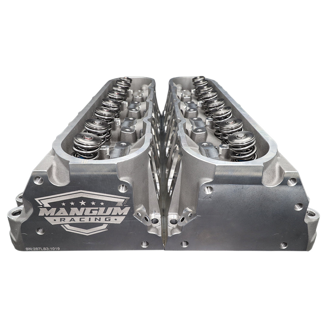 Mangum Racing 267cc LS3 CNC ported rectangle port cylinder head, view 3